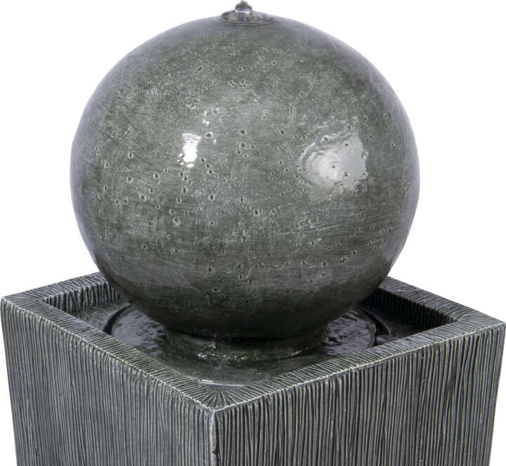 dobar Gartenbrunnen Apollon mit LEDs und Solarpanel